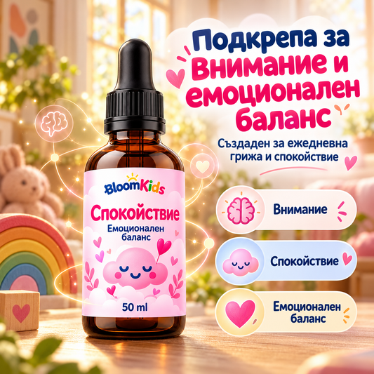 BloomKids Calm – Детски капки за спокойствие и баланс