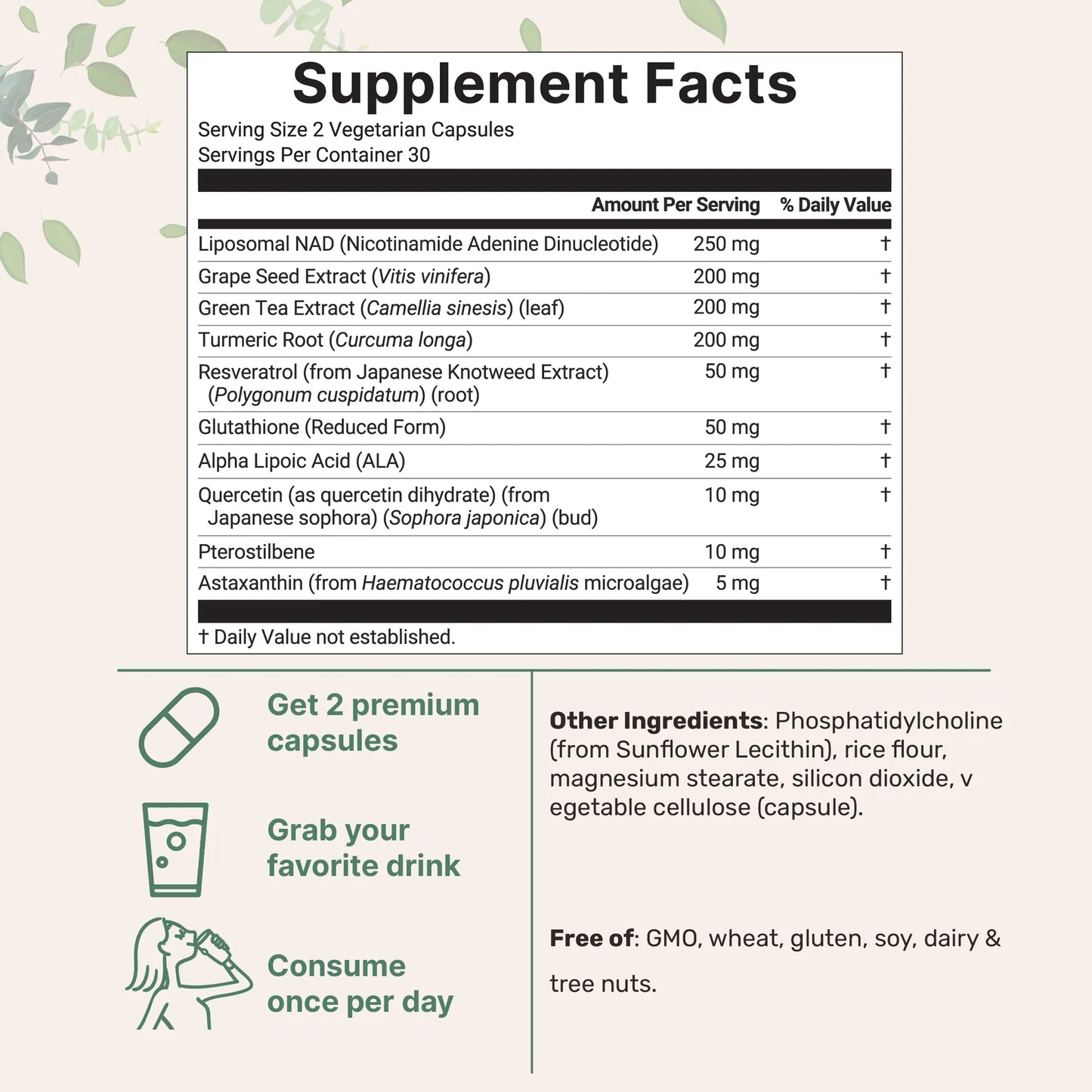 Liposomal NAD+ Ultimate 1,000mg, 60 Veggie Capsules